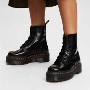 Dr. Martens Black Combat Boots women’s size 9